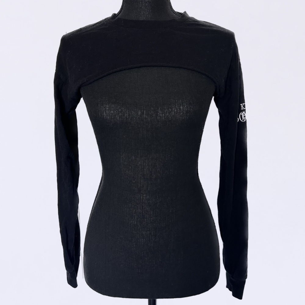 BERSHKA “Keep going” Embroidered Bolero Sweater